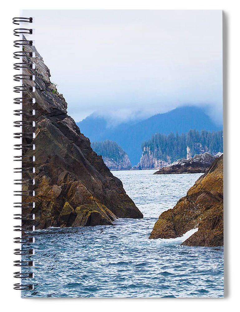 Kenai Fjord National Park Spiral Notebook featuring the photograph Along the Kenai Fjord by L Bosco
