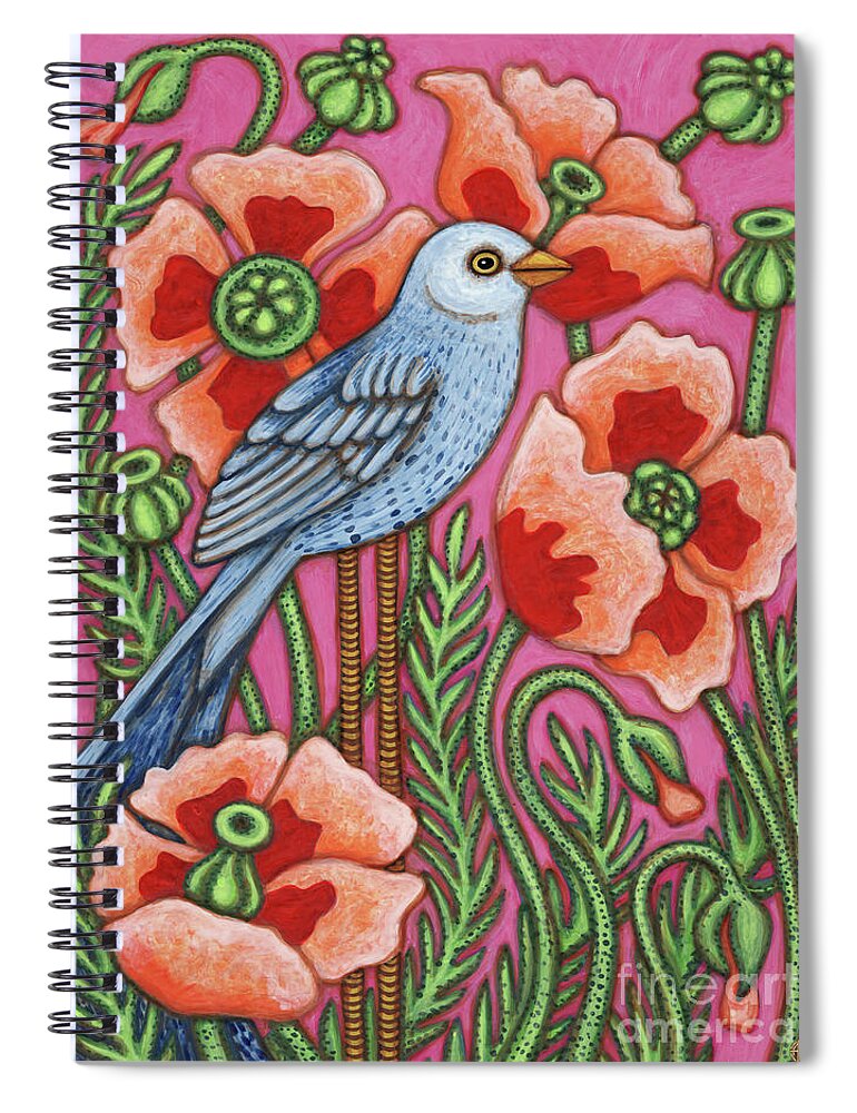 Bird Spiral Notebook featuring the painting Alpenglow by Amy E Fraser