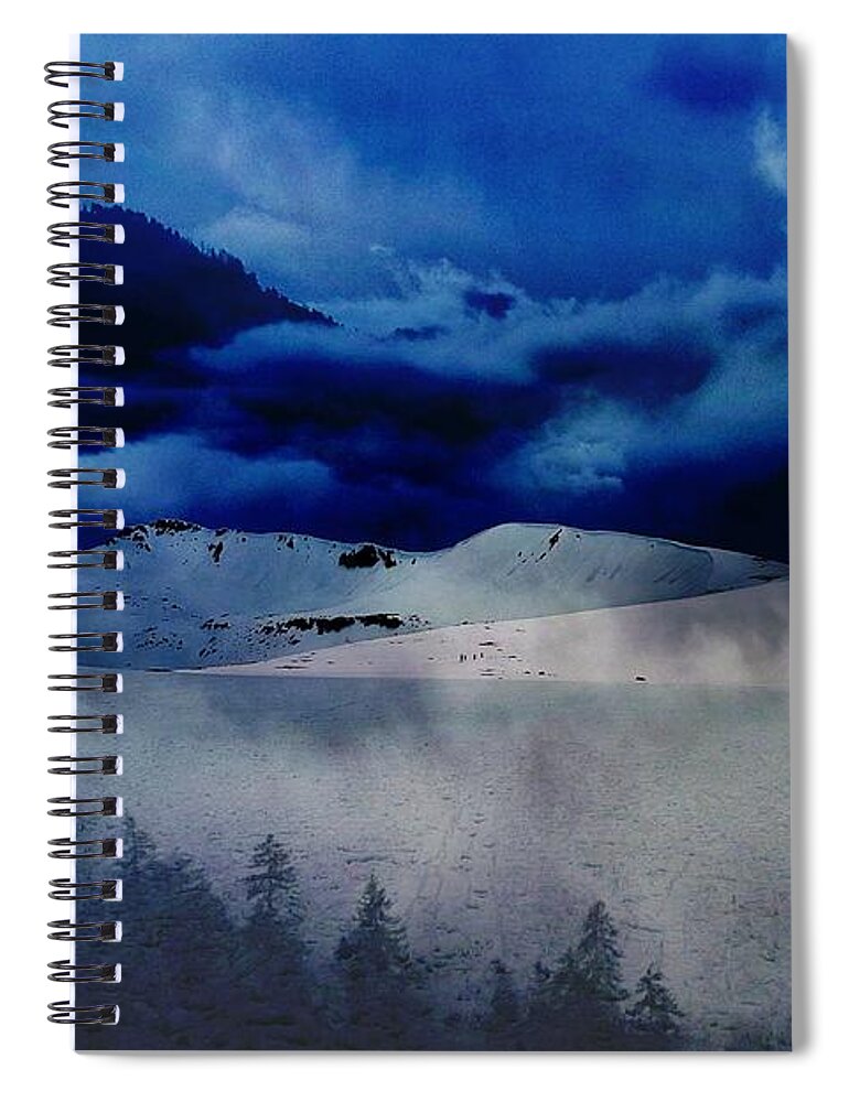 Alpine Spiral Notebook featuring the photograph Alpine Winter Storm by William Slider