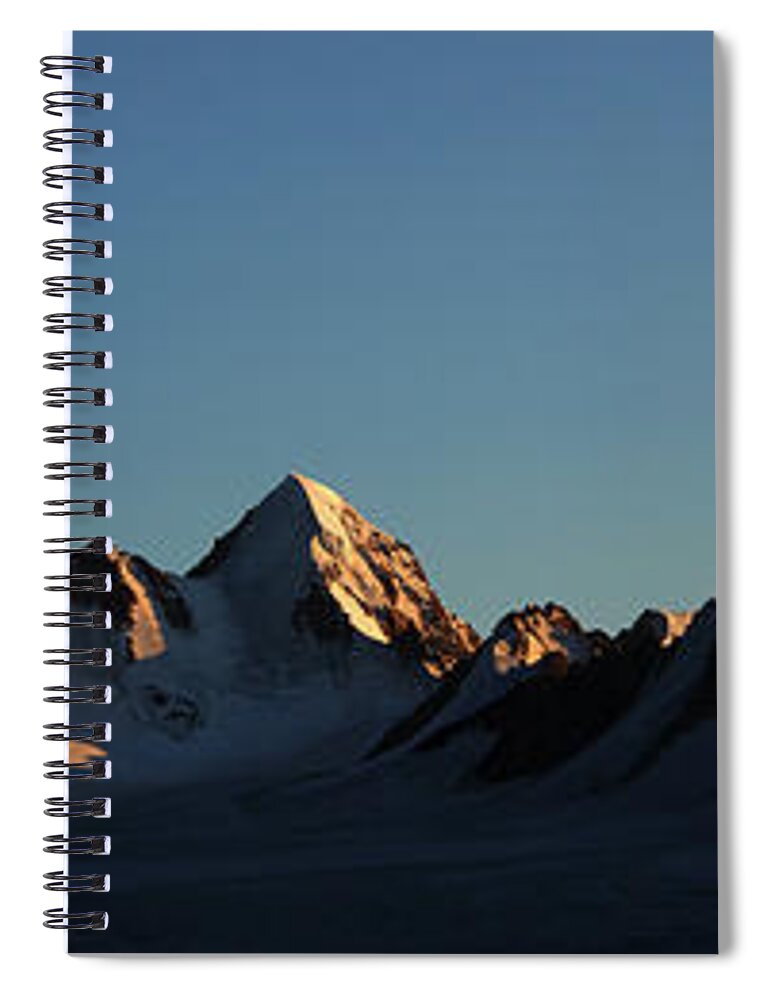 Altai Tavan Bogd Tsagaan Suvraga Spiral Notebook featuring the photograph Altai Tavan bogd Tsagaan suvraga by Elbegzaya Lkhagvasuren