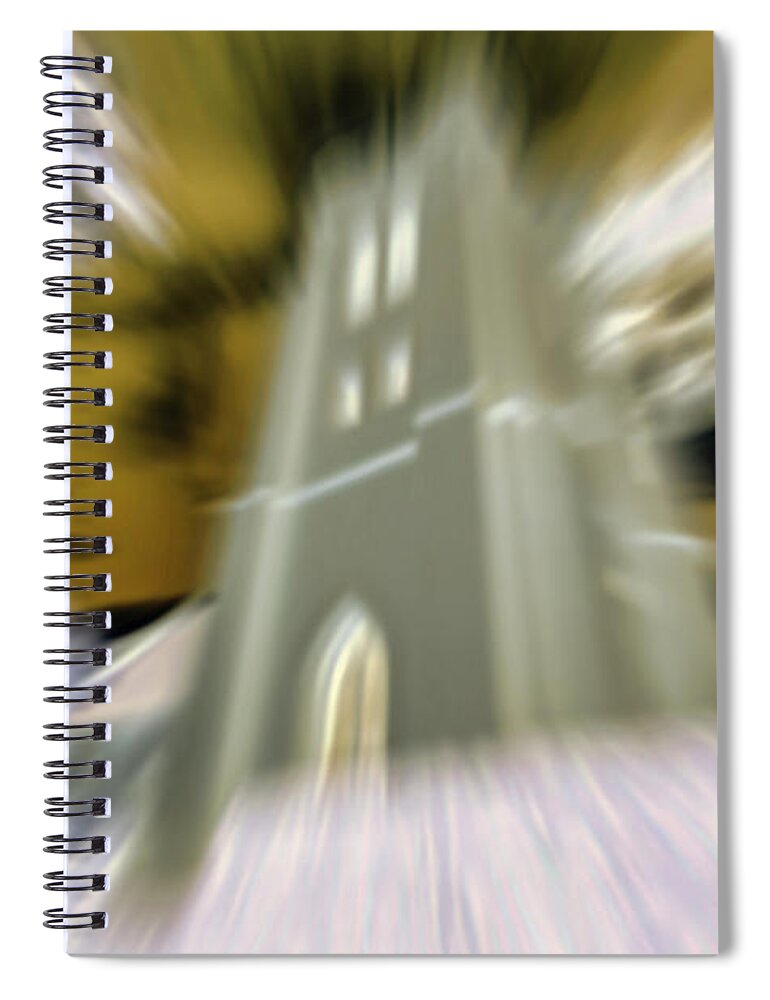 Spiritual Spiral Notebook featuring the mixed media Altered Reality 49 - Hallelujah by DB Hayes