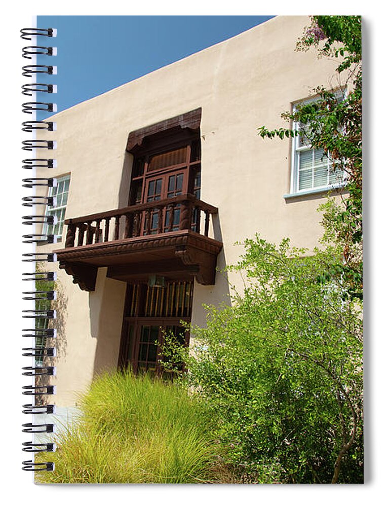 University Of New Mexico Lobos Spiral Notebook featuring the photograph Alumni chapel on the campus of the University of New Mexico by Eldon McGraw