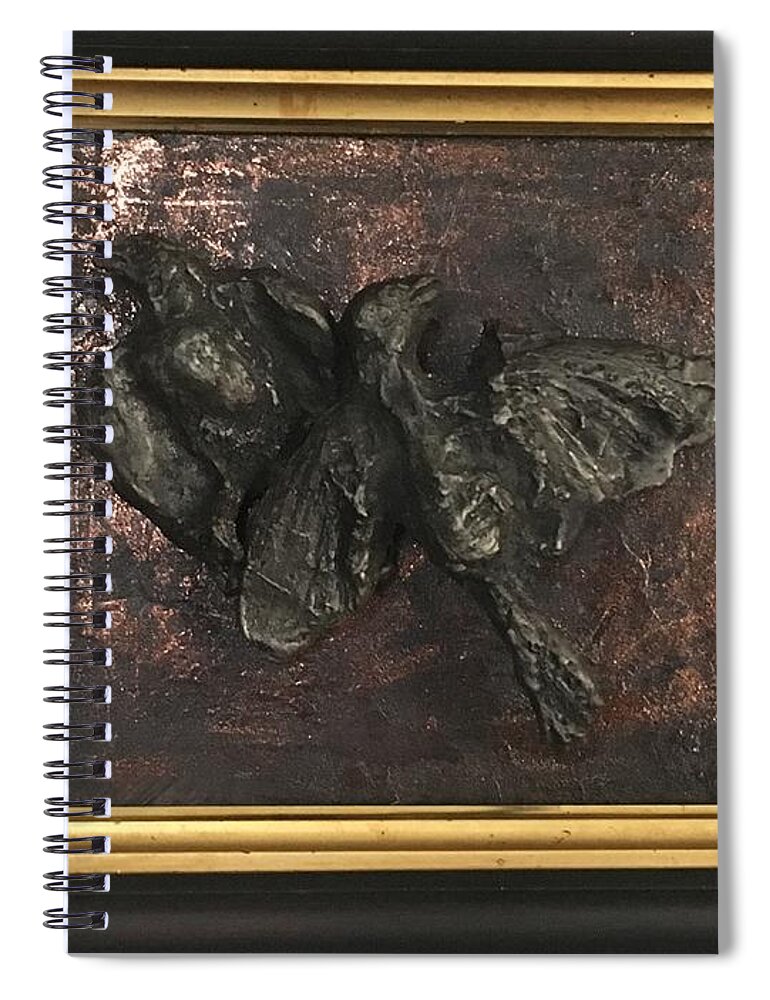 Sculpture Spiral Notebook featuring the drawing Always Pompeii by M Bellavia
