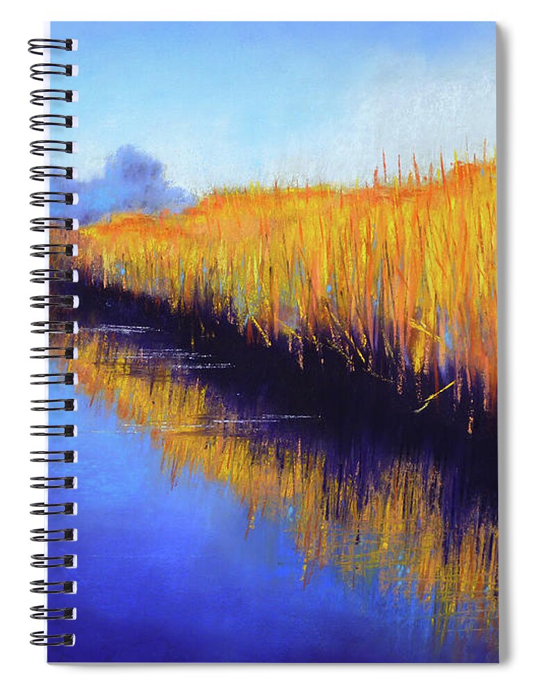 Pastel Spiral Notebook featuring the painting Amber Waves by Lisa Crisman