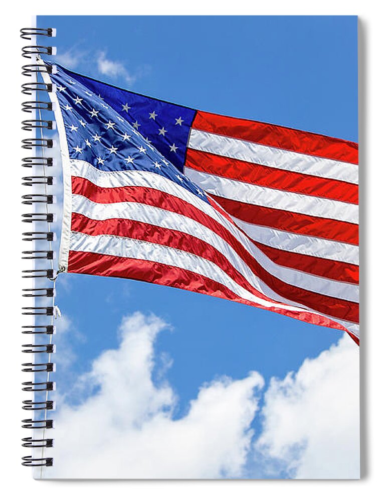 Flag Spiral Notebook featuring the photograph American Flag - USA by Blair Damson