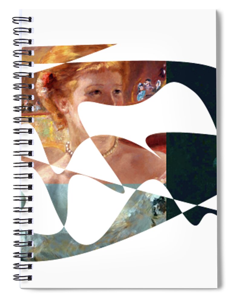 Abstract In The Living Room Spiral Notebook featuring the digital art American Intellectual 3 by David Bridburg