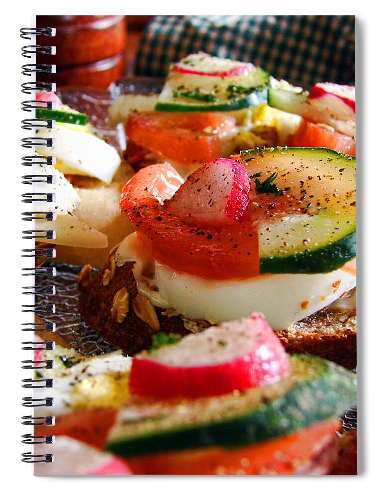 Tasty Spiral Notebook featuring the photograph Amuse Bouche Plate by Olivier Le Queinec
