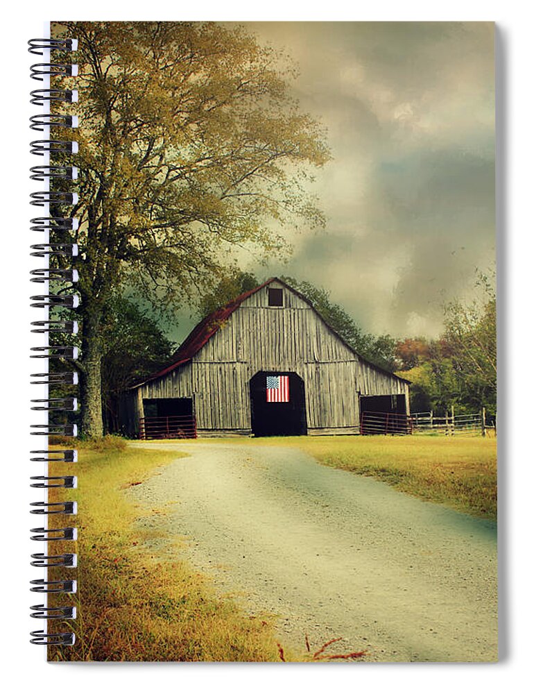 Barn Spiral Notebook featuring the photograph An American Dream by Julie Hamilton