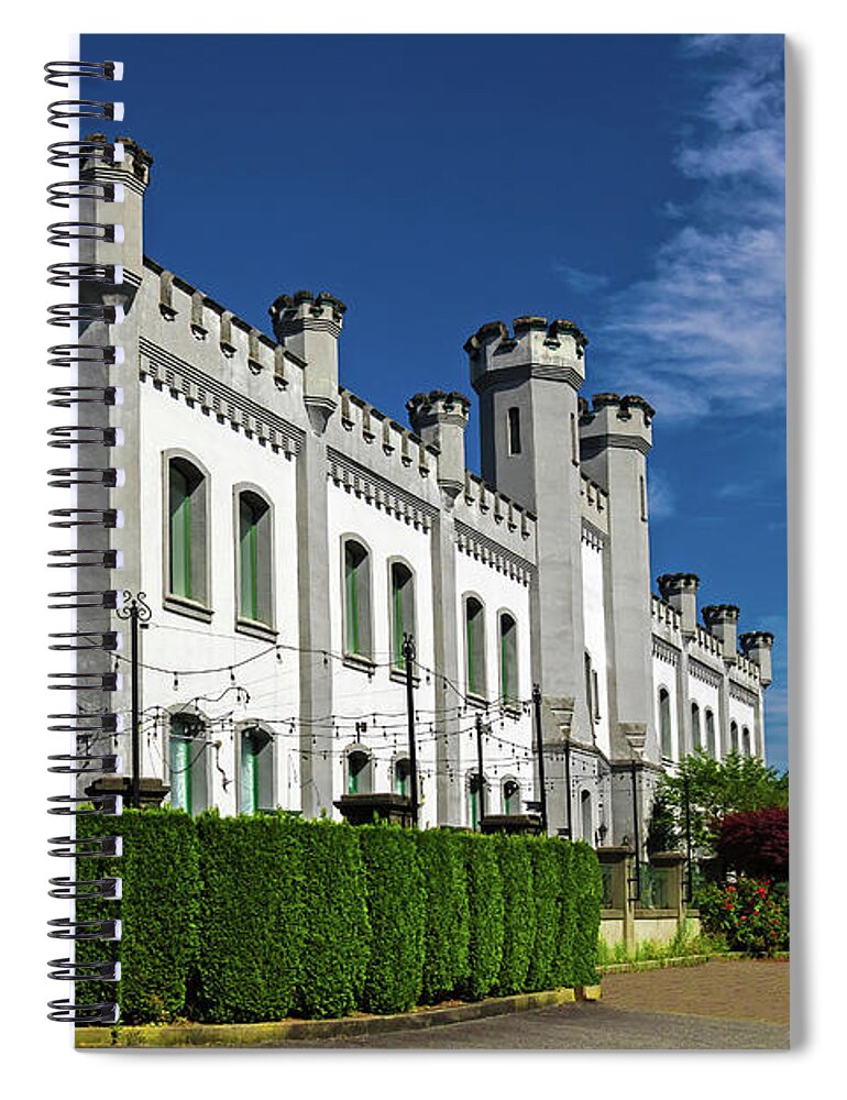 Alex Lyubar Spiral Notebook featuring the photograph The Royal Crown Castle in New Westminster City by Alex Lyubar