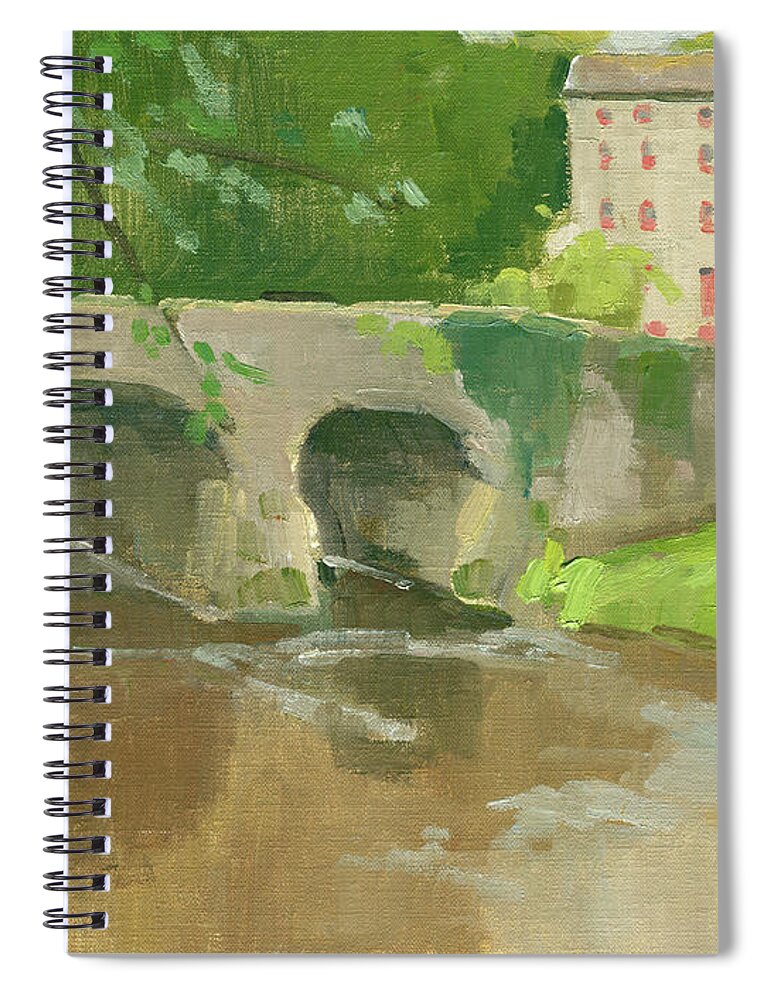 Foulksmills Spiral Notebook featuring the painting An Old Mill - Foulksmills, Ireland by Paul Strahm