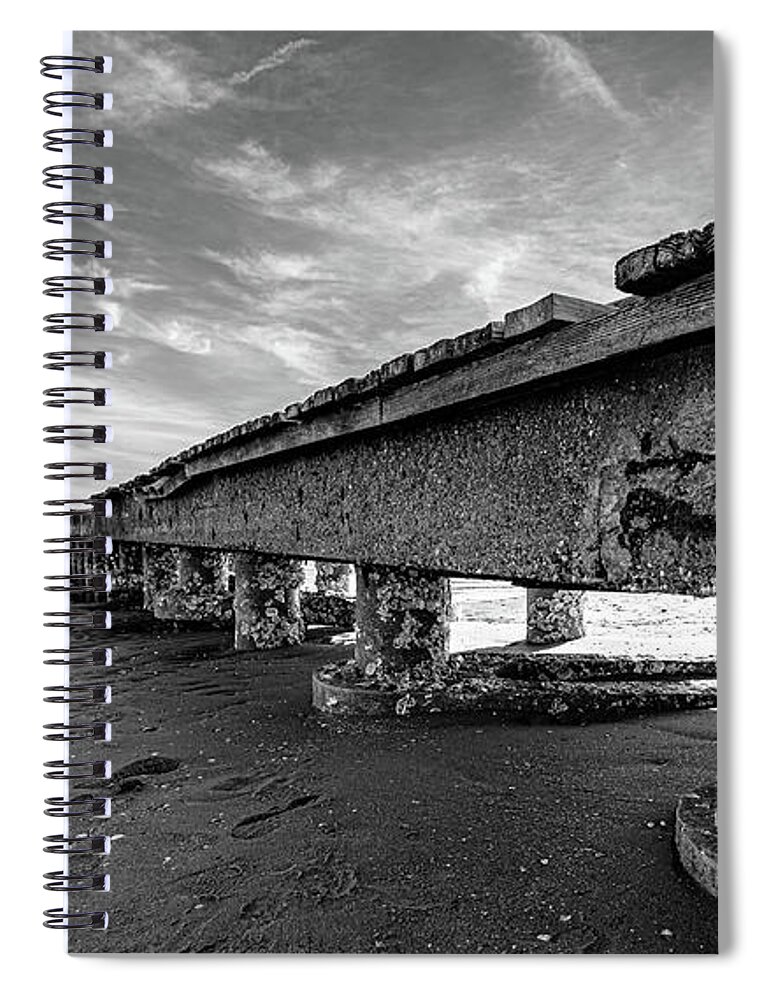 Sea Spiral Notebook featuring the photograph An unusual summer image by The P