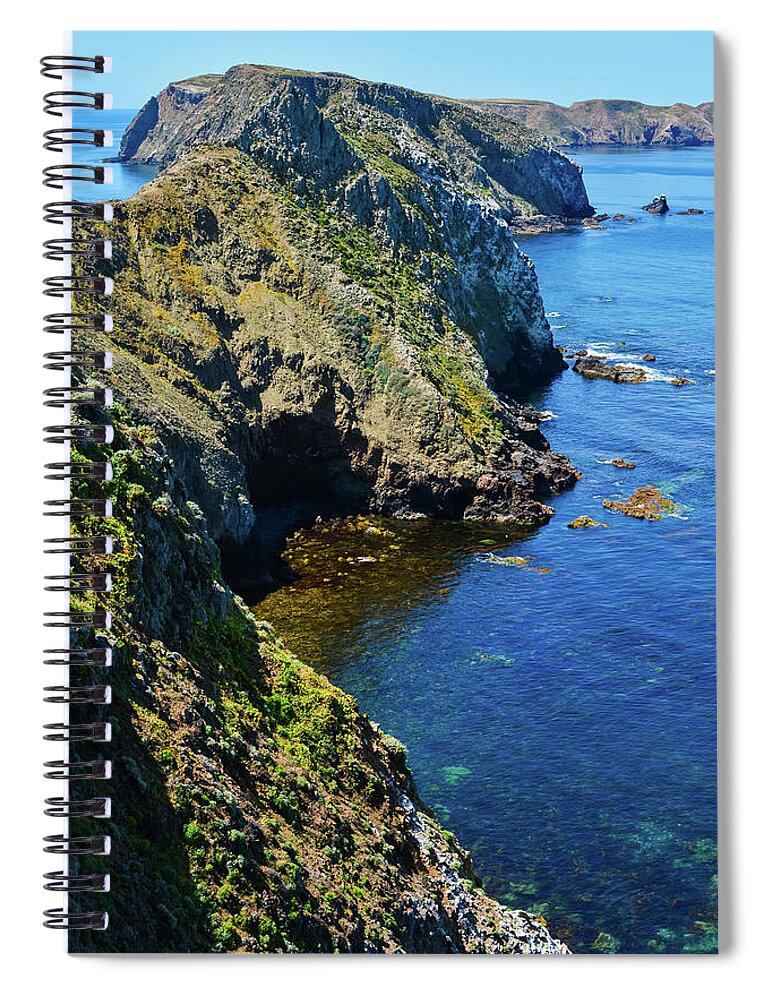 Channel Islands National Park Spiral Notebook featuring the photograph Anacapa Island Inspiration Point Portrait by Kyle Hanson