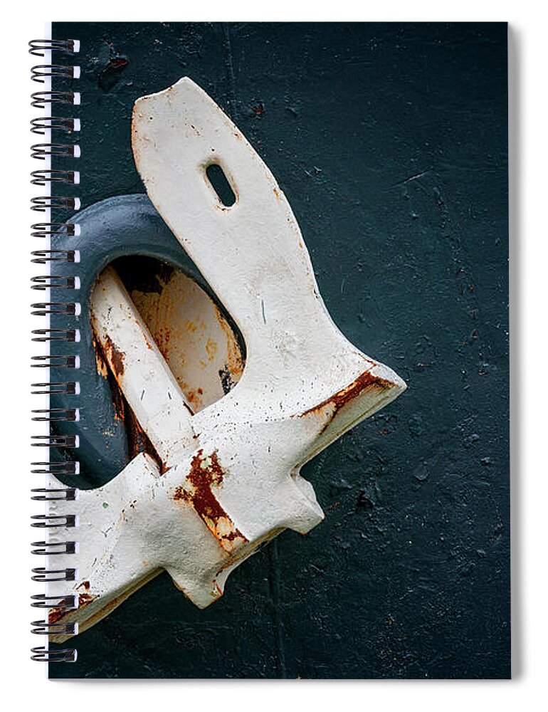 Ship Spiral Notebook featuring the photograph Anchor Stowed by Christopher Holmes