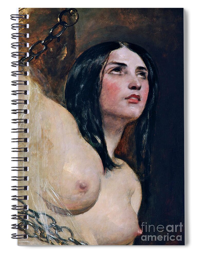 Andromeda Spiral Notebook featuring the painting Andromeda by William Etty