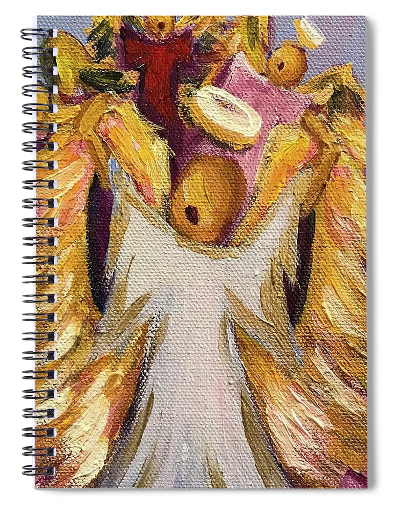 Painting Spiral Notebook featuring the painting Angel Choir by Sherrell Rodgers