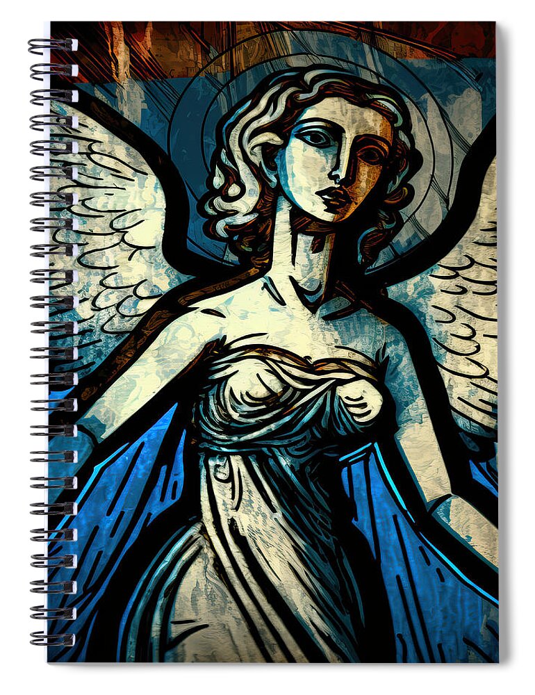 Angel Spiral Notebook featuring the digital art Angel No.10 by My Head Cinema
