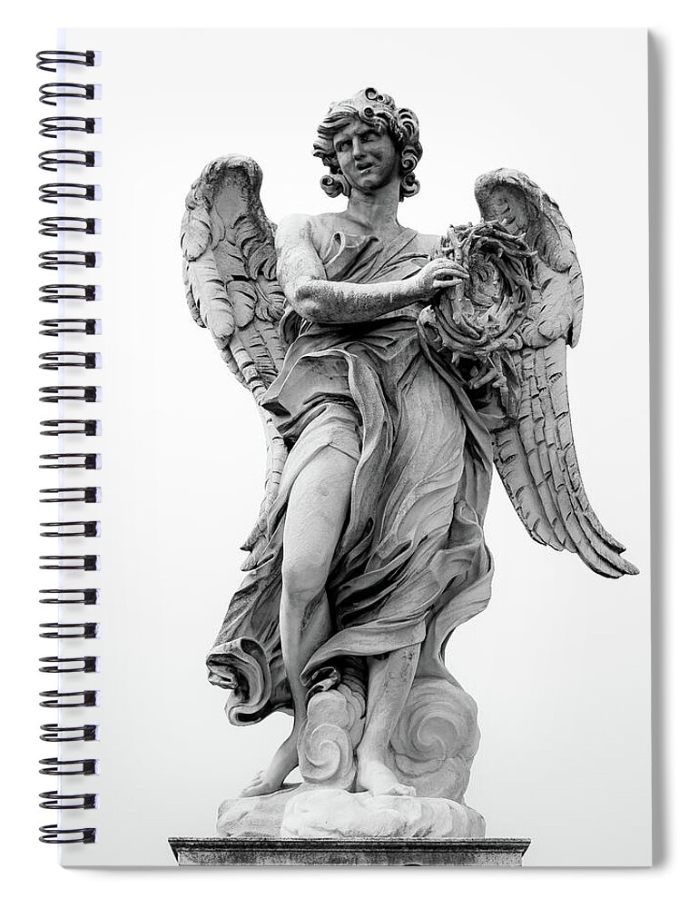 Angel Spiral Notebook featuring the photograph Angel with the Crown of Thorns by David Downs