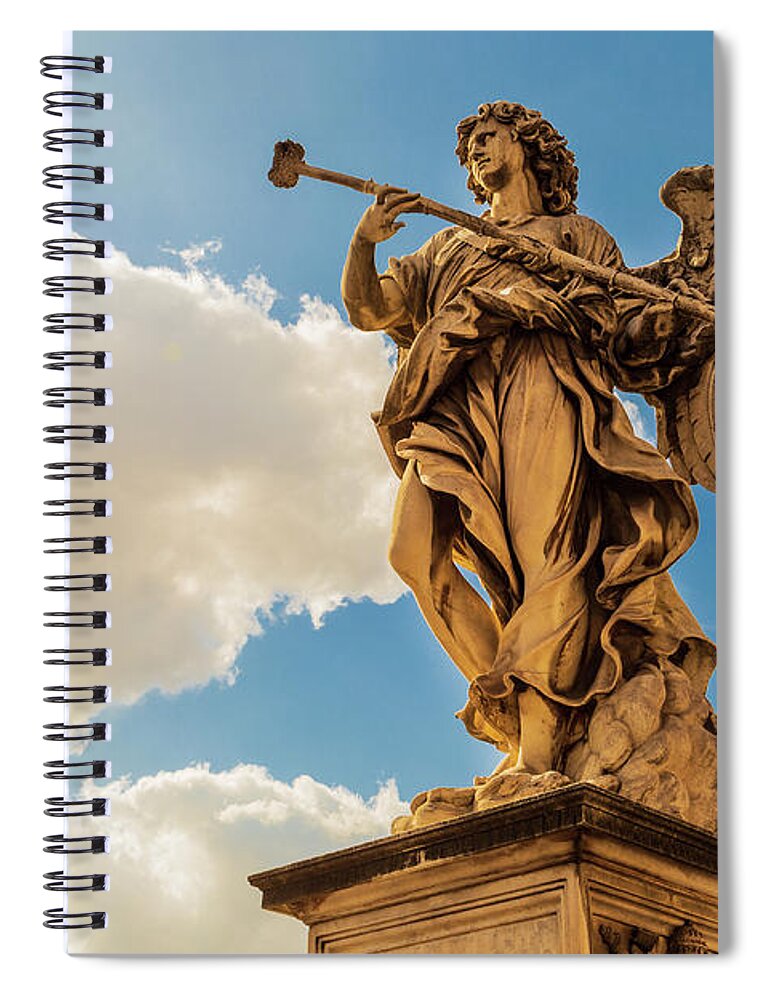 Ponte Sant'angelo Spiral Notebook featuring the photograph Angel with the Sponge by Fabiano Di Paolo