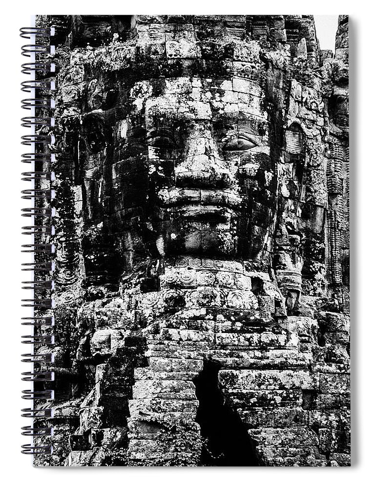 Battambang Spiral Notebook featuring the photograph Angkor Thom Gate to Bayon Temple by Arj Munoz