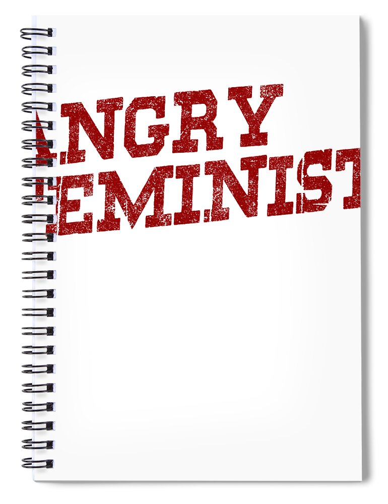 Independent Spiral Notebook featuring the digital art Angry Feminist by Jacob Zelazny