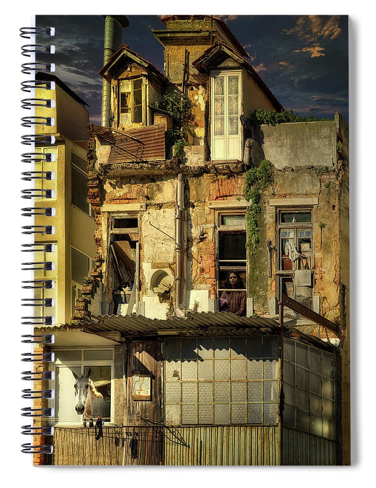 Quarantined Spiral Notebook featuring the photograph Animal House by Micah Offman