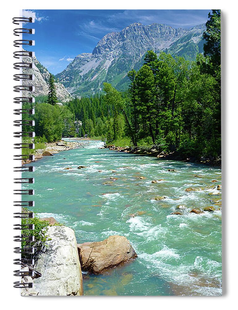 Landscape Spiral Notebook featuring the photograph Animas River Vista Durango Colorado by Deborah League