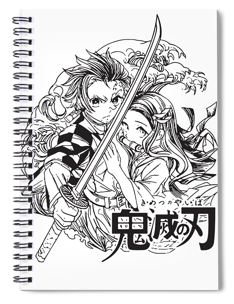 Anime Demon Slayer Tanjiro and Nezuko Spiral Notebook by Anime Art - Pixels