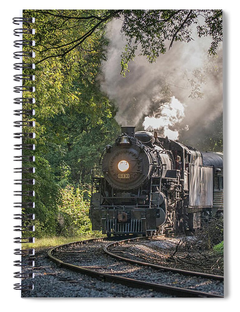 Railroad Spiral Notebook featuring the photograph Anne P. Baker Gallery Steel Rails Show 29 by Jim Pearson