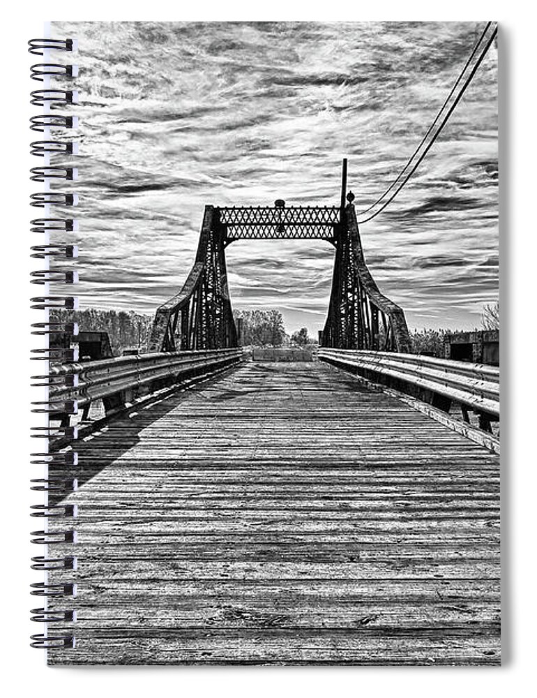 Bridge Spiral Notebook featuring the photograph Another broken Bridge by Louis Dallara