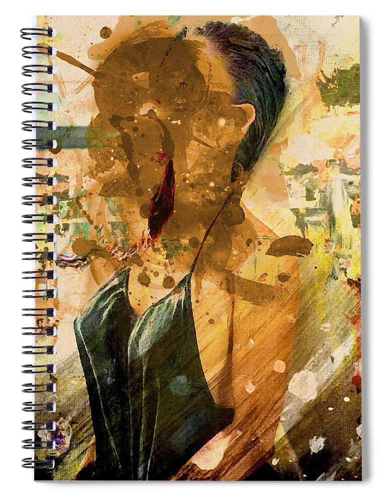 Portrait Spiral Notebook featuring the digital art Another Faceless Portrait by Andrea Barbieri