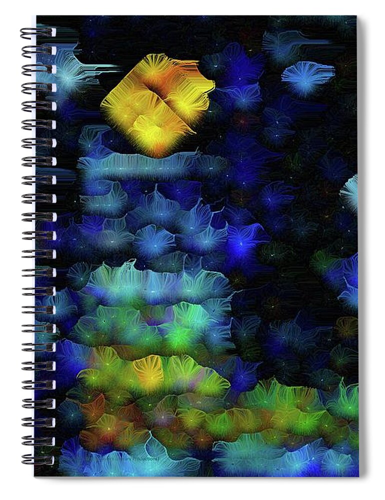 Stars Spiral Notebook featuring the painting Another Starry Starry Vincent Van Gogh Social Distance Night Number 1 by Aberjhani
