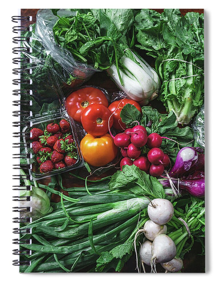 Food Spiral Notebook featuring the photograph Another Veggie Tablescape by Nisah Cheatham