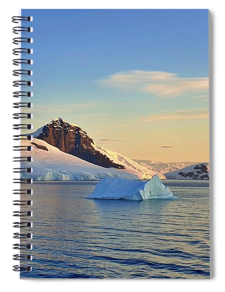 Antarctica Spiral Notebook featuring the photograph Antarctic Pastels by Andrea Whitaker