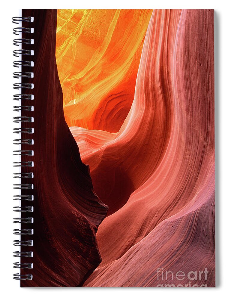 America Spiral Notebook featuring the photograph Antelope Drapes by Inge Johnsson