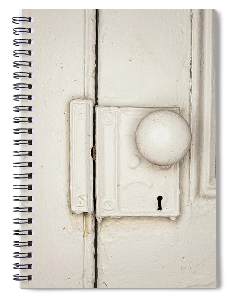 Door Spiral Notebook featuring the photograph Antique Door Knob 4 by Amelia Pearn