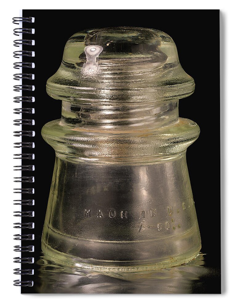 Antique Spiral Notebook featuring the photograph Antique Insulator by Steven Nelson