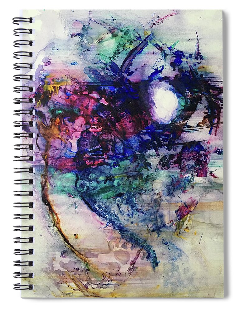 Abstract Art Spiral Notebook featuring the painting Apex Corrupter by Rodney Frederickson