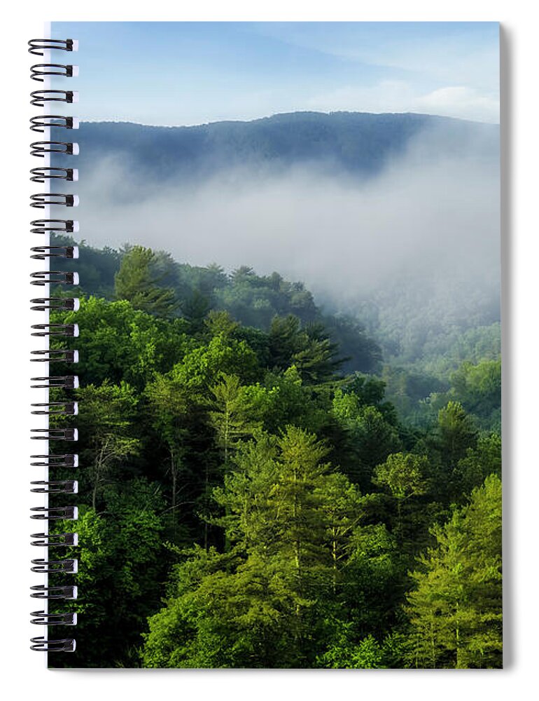 Appalachian Spiral Notebook featuring the photograph The Appalachian Mountains by Shelia Hunt