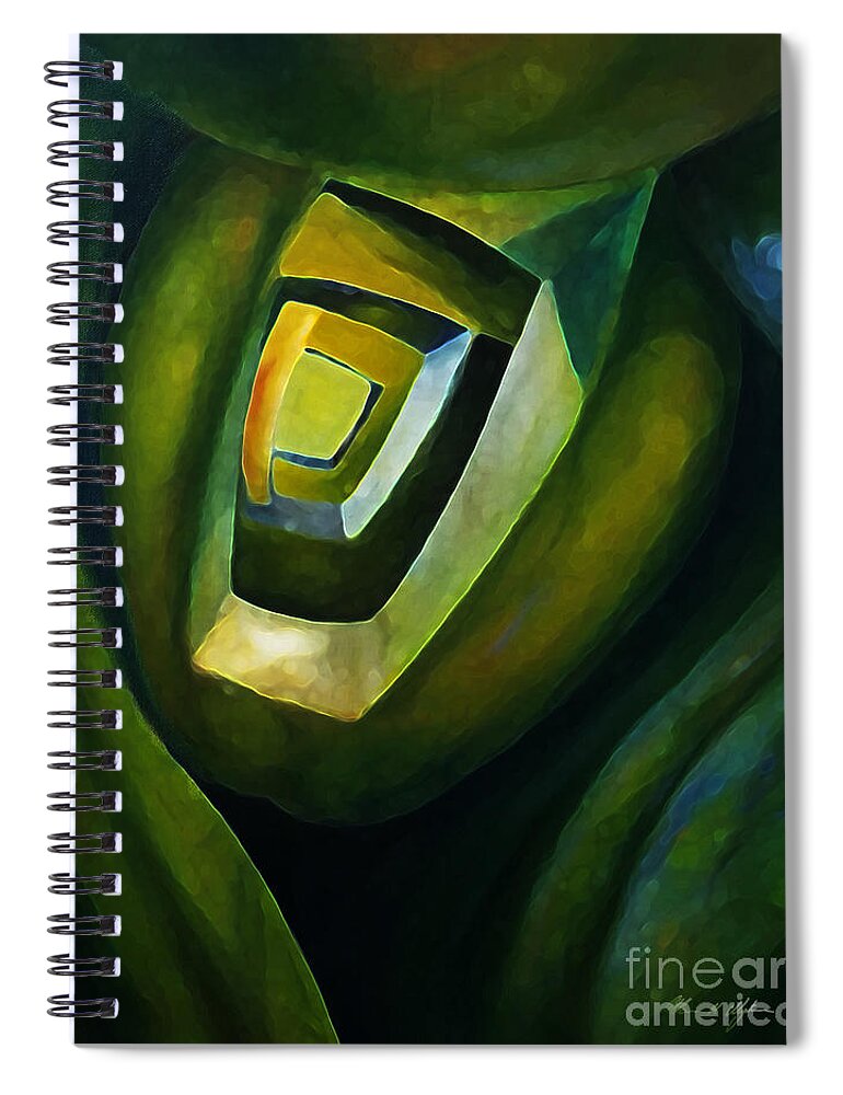 Apple Spiral Notebook featuring the mixed media Apple 2 by Aldane Wynter