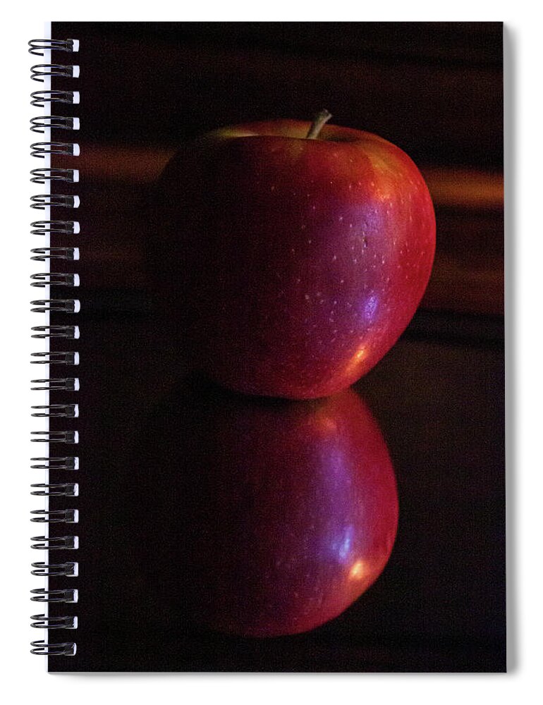 Apple Spiral Notebook featuring the photograph Apple Reflection by Gerri Duke