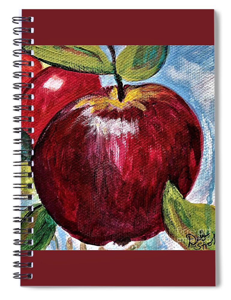 Apple Spiral Notebook featuring the painting Apple Season by Deb Stroh-Larson