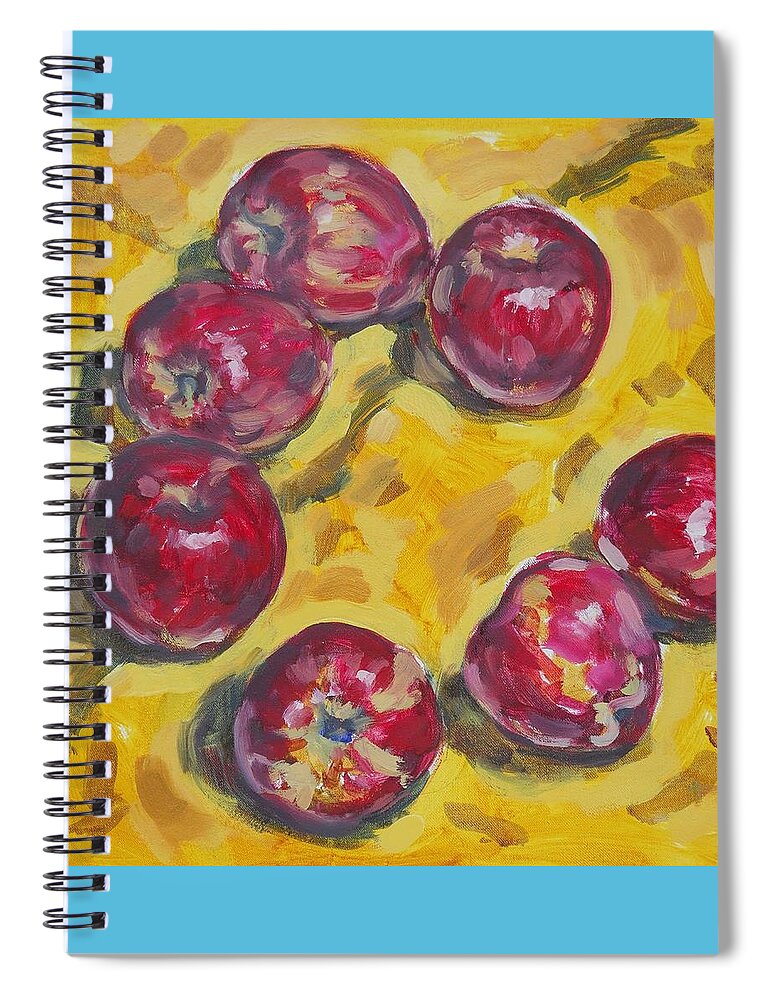 Apple Spiral Notebook featuring the painting Apple Time by Thomas Dans