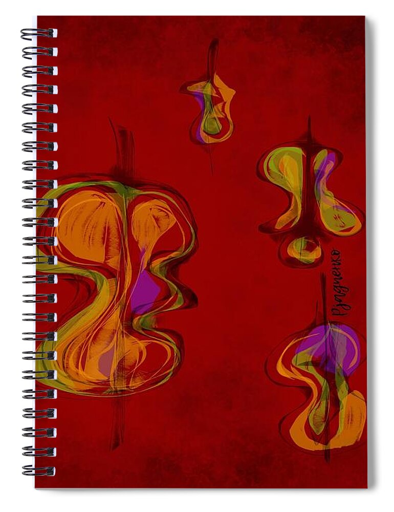 Apples Spiral Notebook featuring the digital art Apples by Ljev Rjadcenko