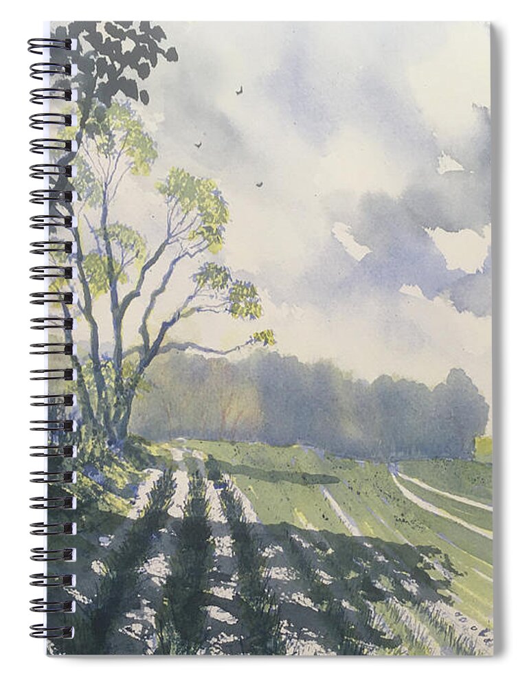 Watercolour Spiral Notebook featuring the painting Approach to Zig Zag Woods by Glenn Marshall