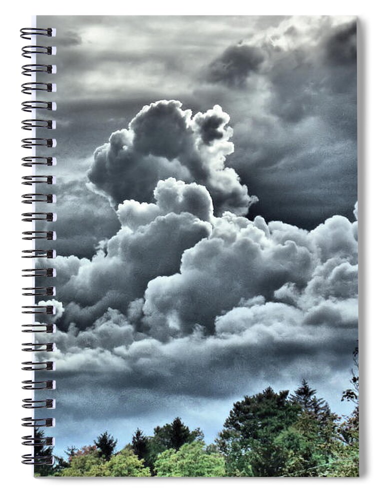 Clouds Spiral Notebook featuring the photograph Approaching Rainstorm by Christopher Reed