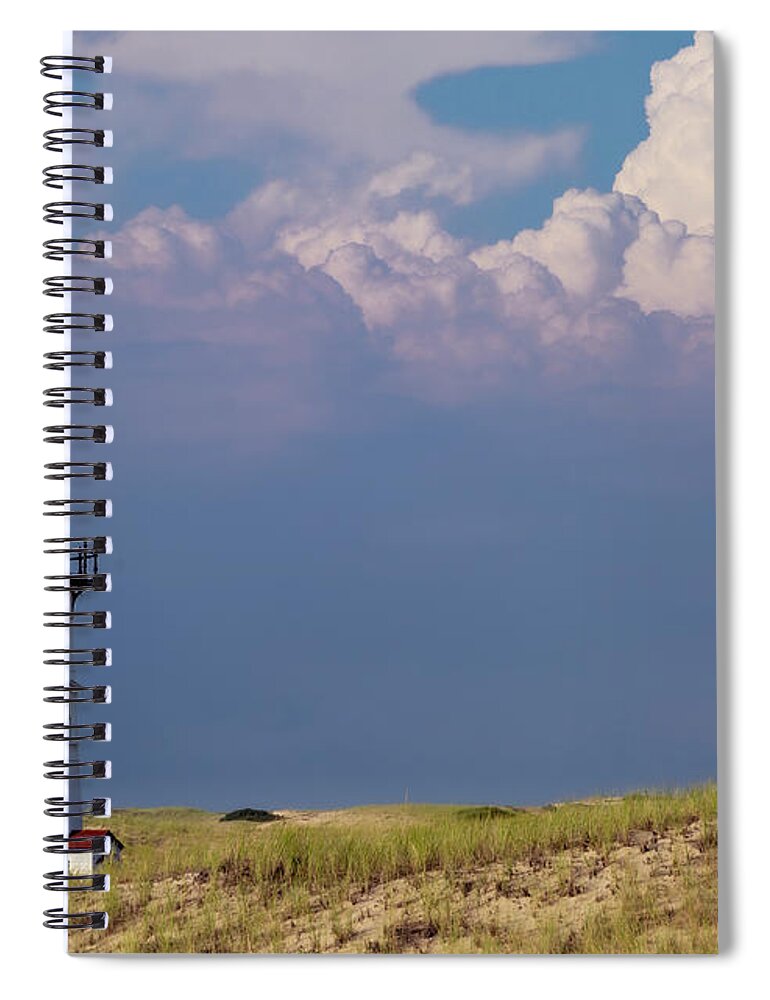Lighthouse Spiral Notebook featuring the photograph Approaching Storm by David Lee