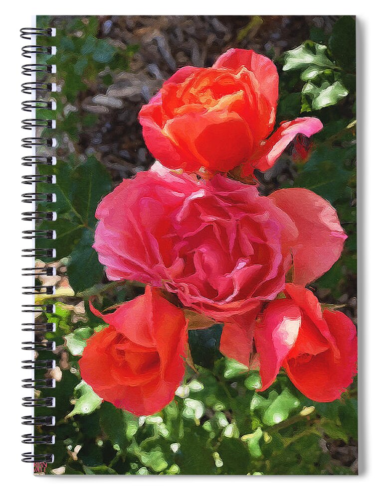 Roses Spiral Notebook featuring the photograph April Blossoms by Brian Watt