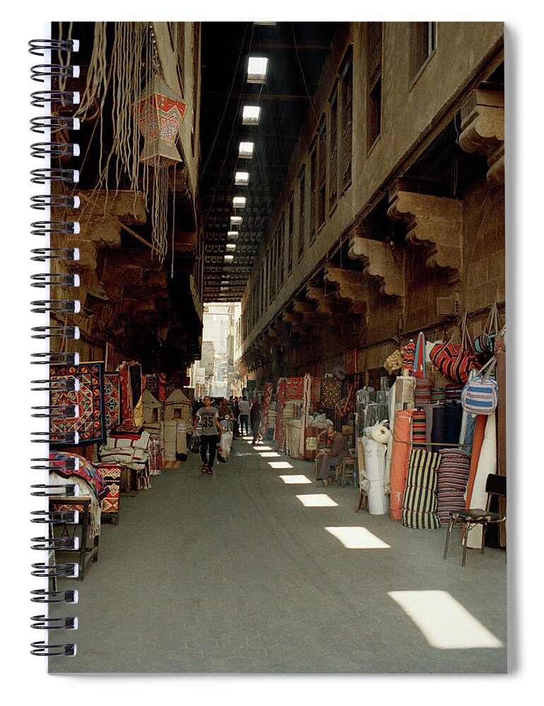 Islamic Cairo Spiral Notebook featuring the photograph Arcades Of Cairo by Shaun Higson
