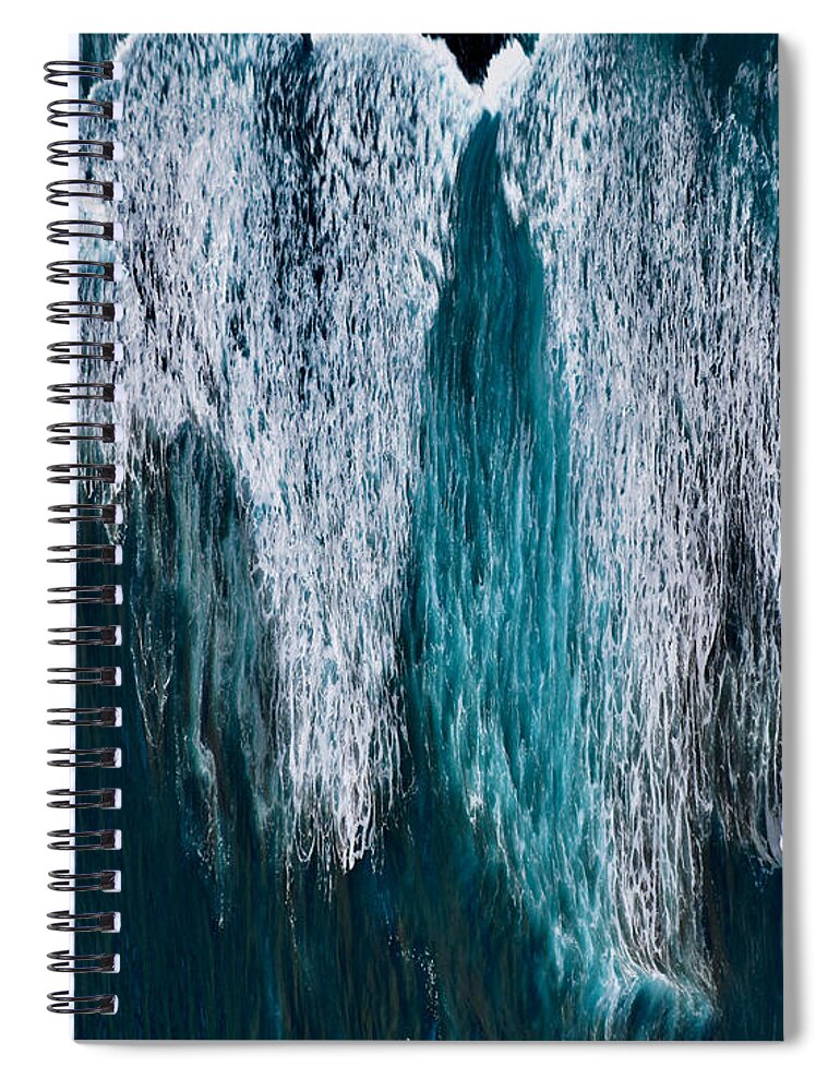 Hawaii Spiral Notebook featuring the photograph Archangel in an Ocean Wave by Debra Banks