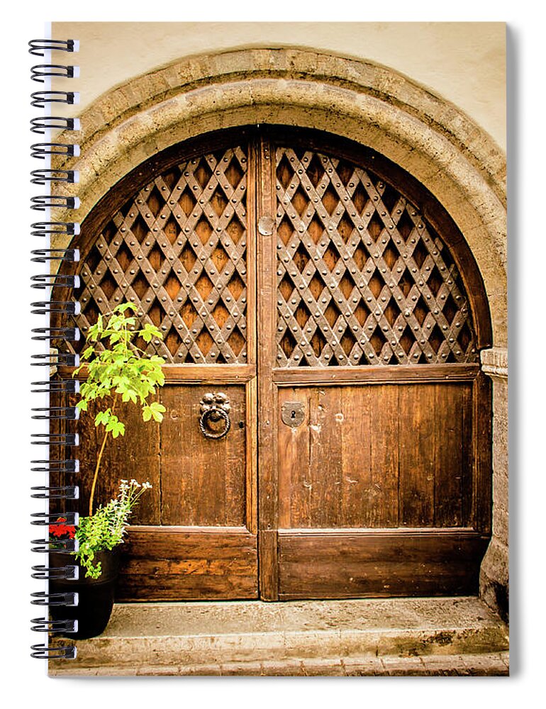 Door Spiral Notebook featuring the photograph Arched Door by Craig A Walker